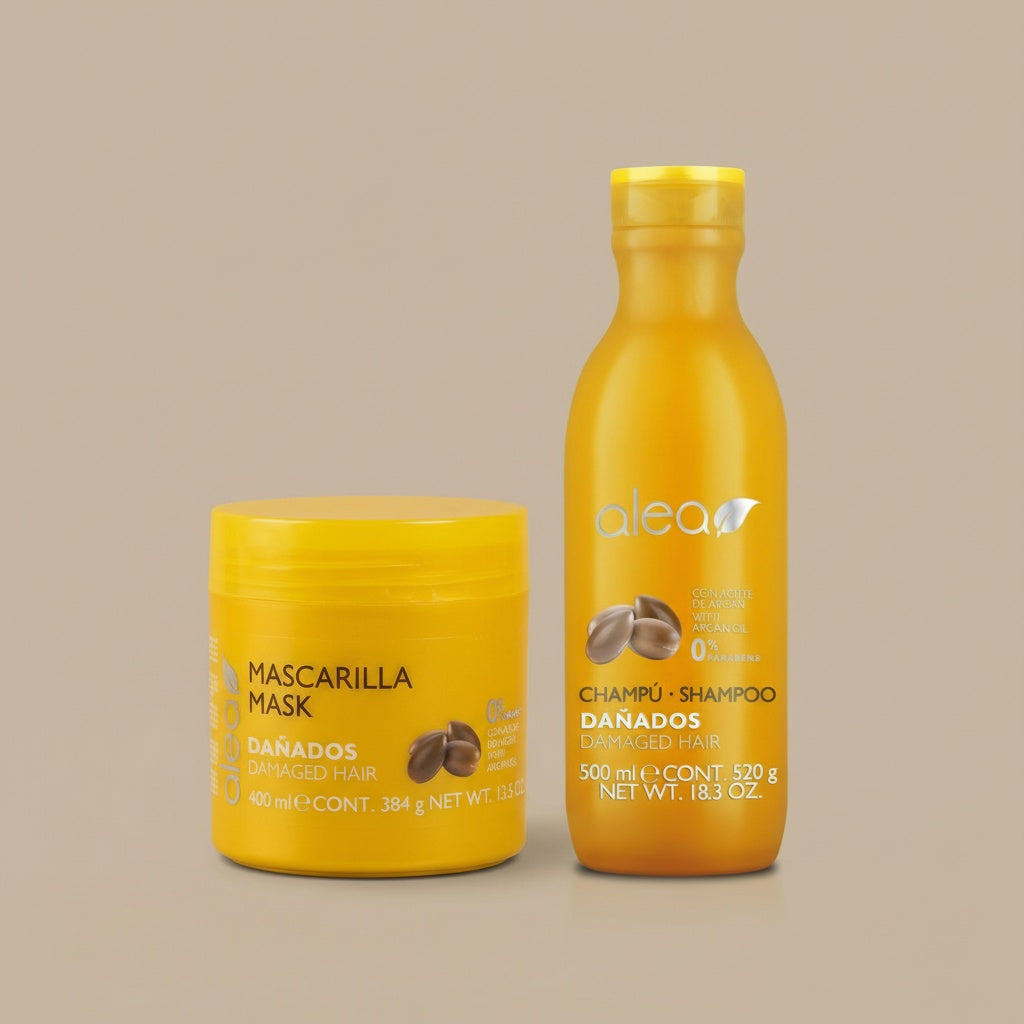 Pack Reparación Intensa & Brillo: Adiós al Daño - Shampoo 500ml + Mascarilla 400ml