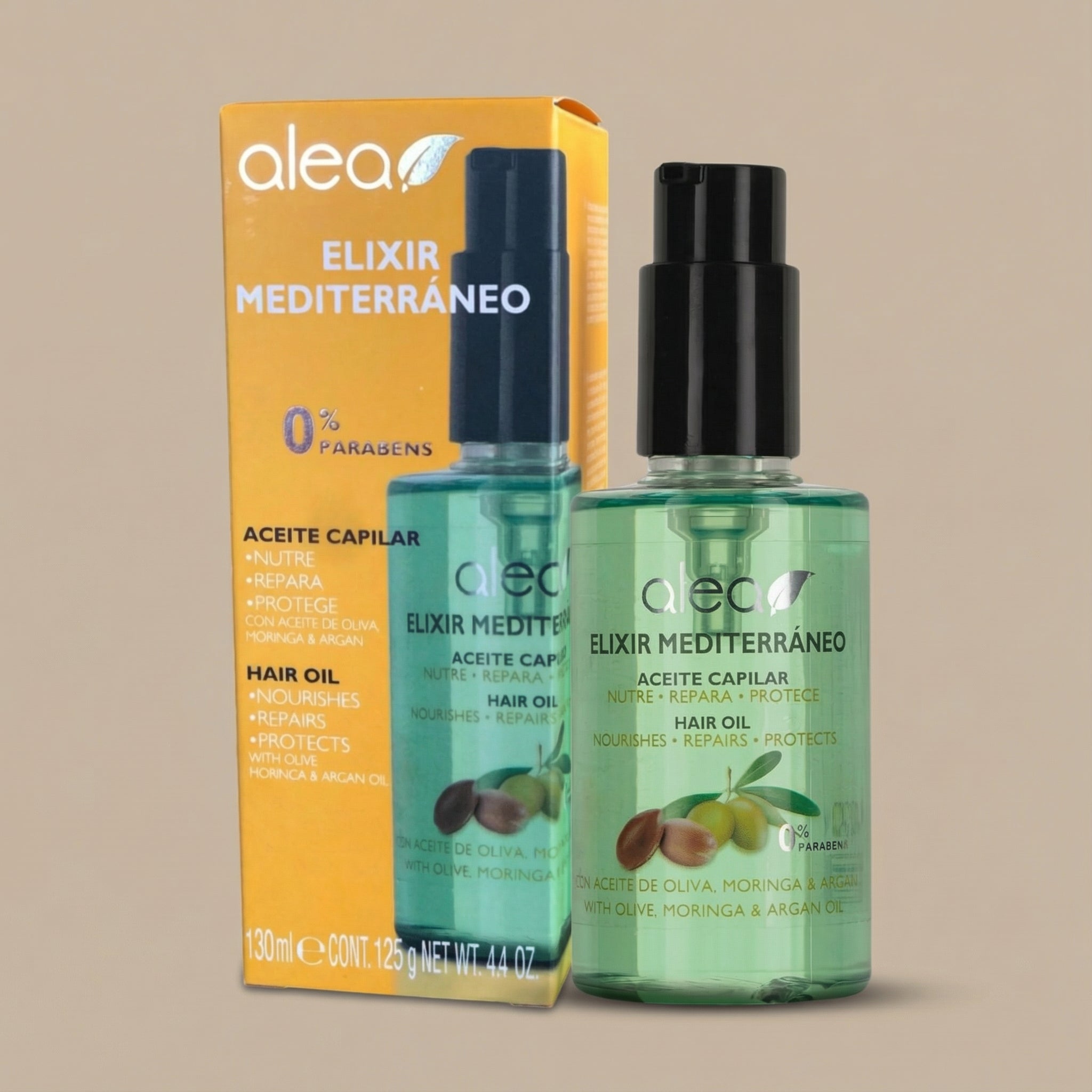 Elixir Mediterráneo Alea: Aceite Capilar Nutritivo con Argán y Moringa (125ml)